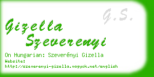 gizella szeverenyi business card
